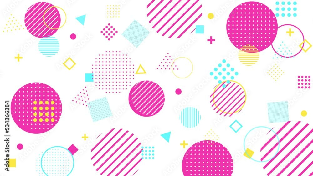 abstract background video of colorful geometric pattern shapes