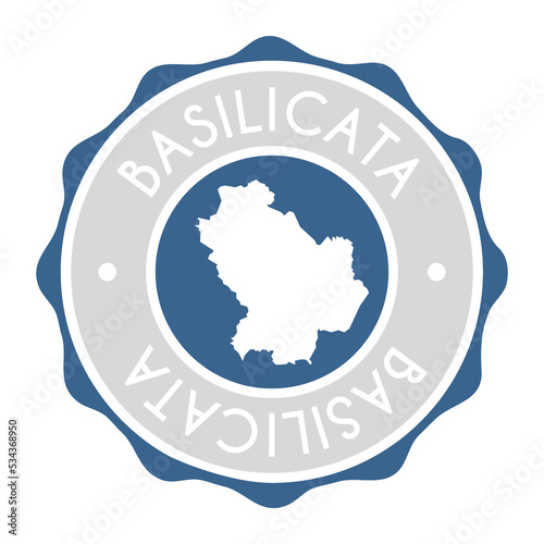 Basilicata, Italy Badge Map Vector Seal Vector Sign. National Symbol Country Stamp Design Icon Label. 