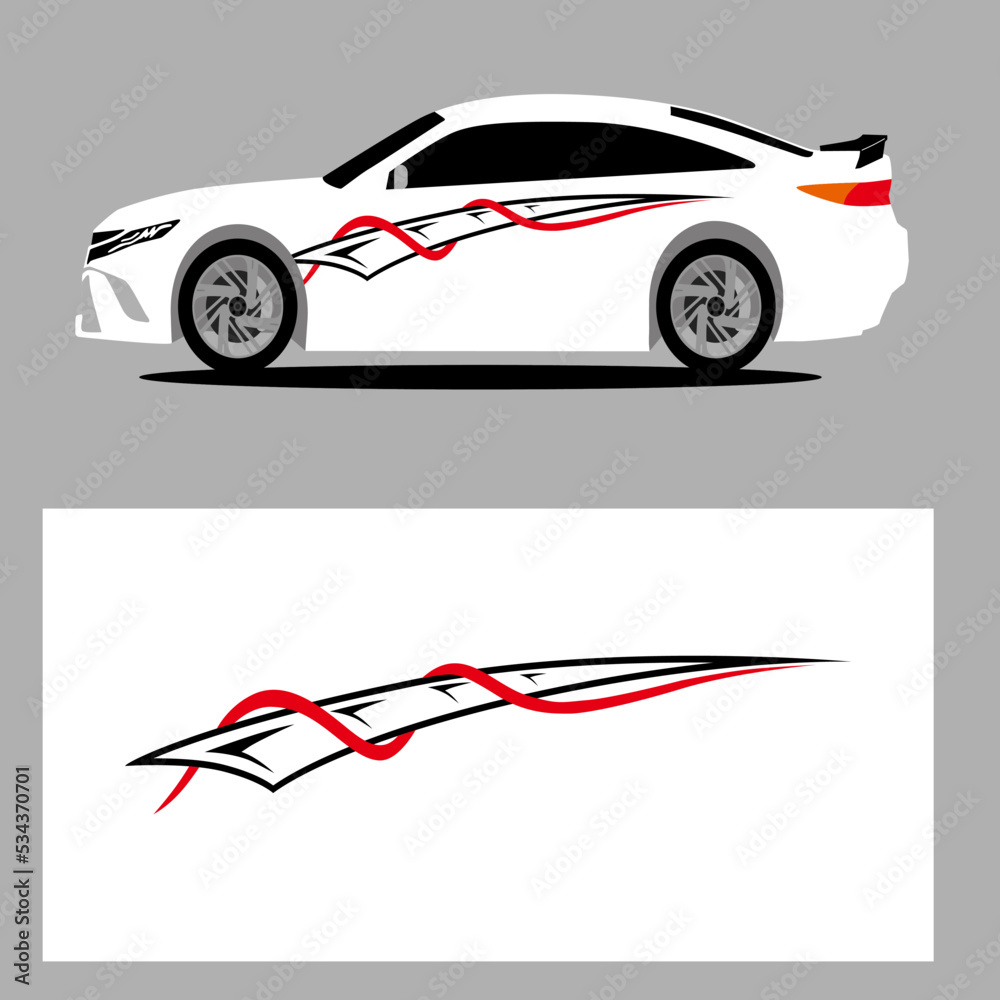 Fototapeta premium abstract car stripes art decal. stripes car decal. sticker car decal