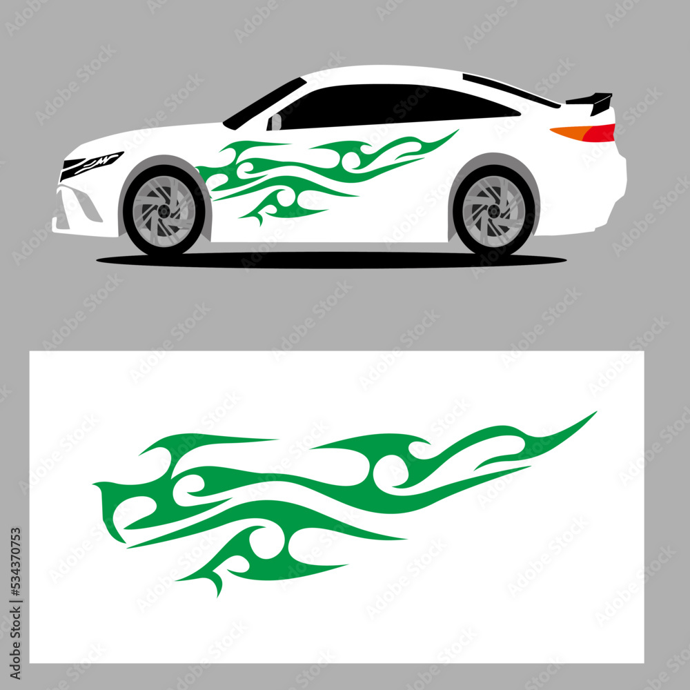 Fototapeta premium tribal car decal. stripes car decal. sticker car decal. flame decal stripes.