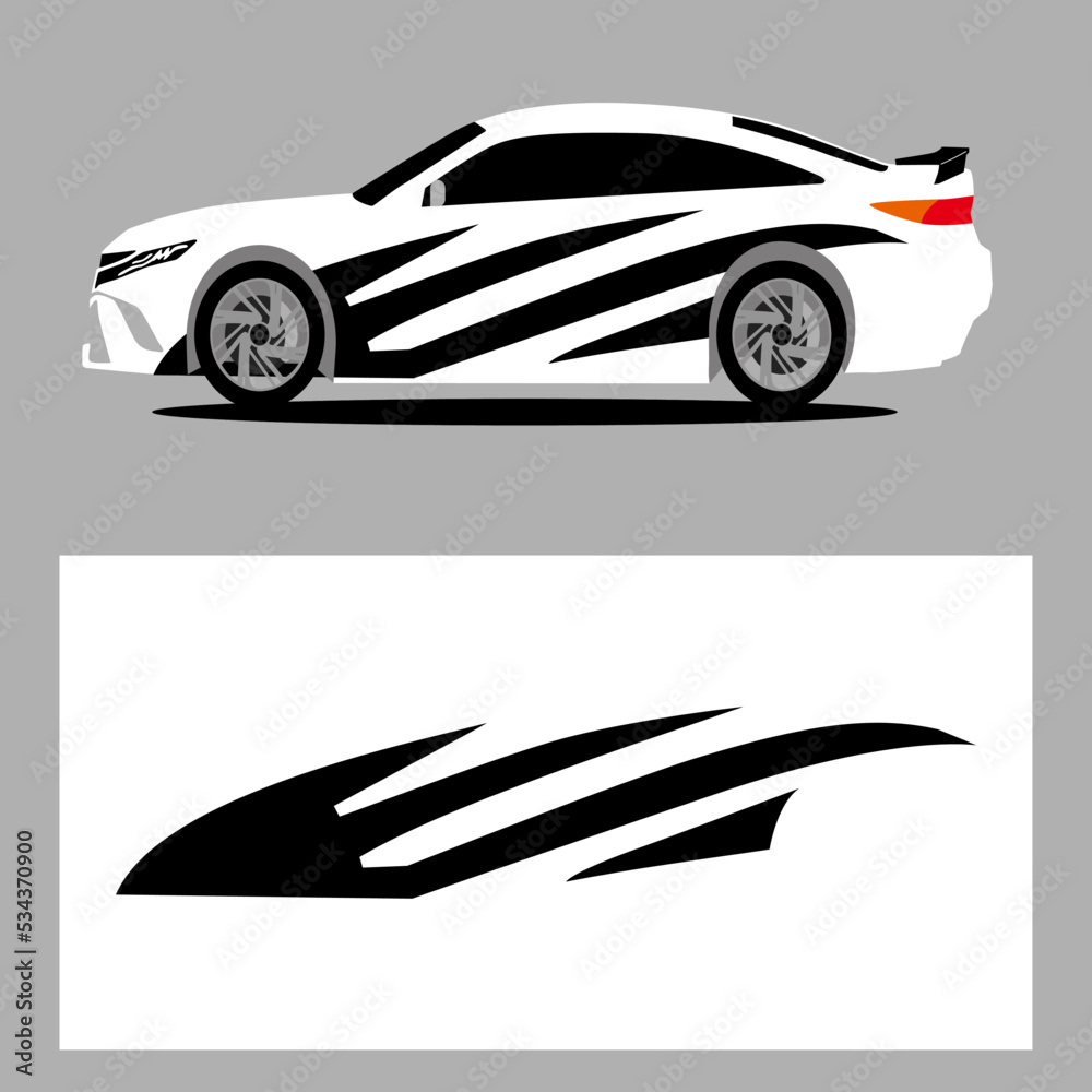abstract car stripes  art decal. stripes car decal. sticker car decal