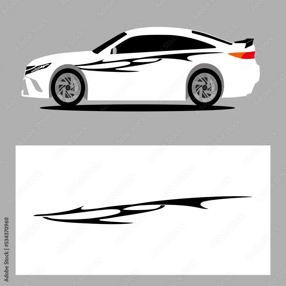 Fototapeta premium abstract car stripes art decal. stripes car decal. sticker car decal