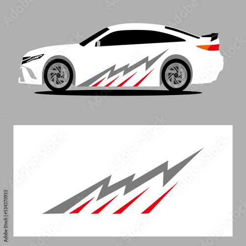 abstract car stripes  art decal. stripes car decal. sticker car decal © chen.design