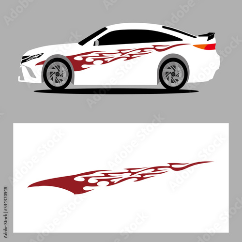 flame car decal. stripes car decal. sticker car decal