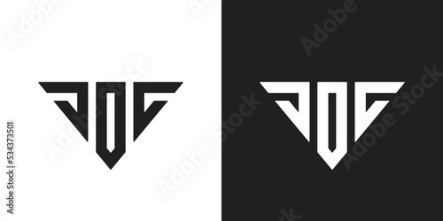Letter JOC logo design, creative modern typography logo vector