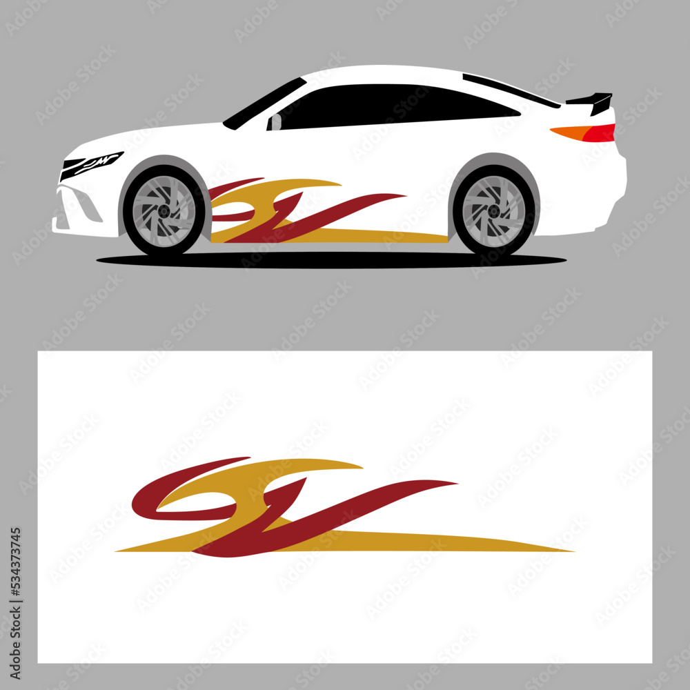 Fototapeta premium car stripes vector art decal. stripes car decal. sticker car decal