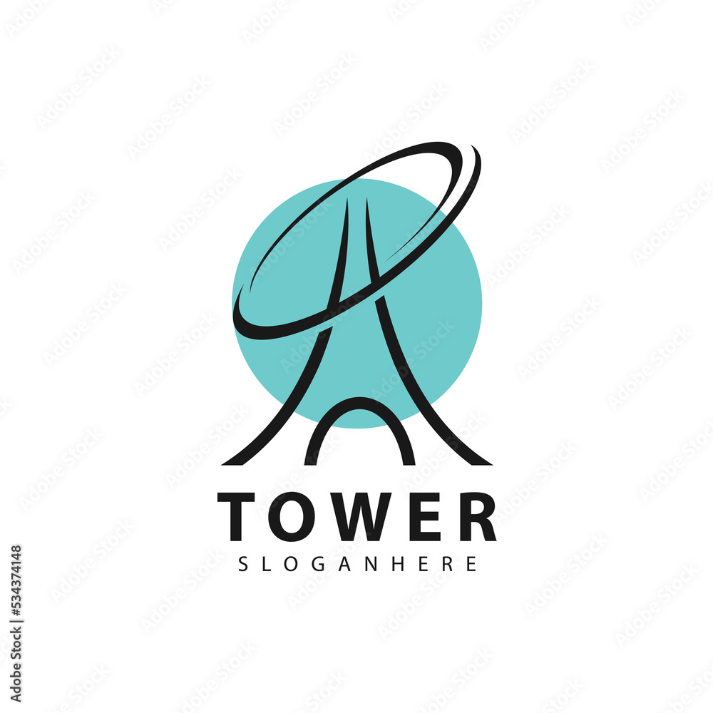 Tower logo symbol vector icon design illustration template. Tower logo symbol vector icon design illustration template.