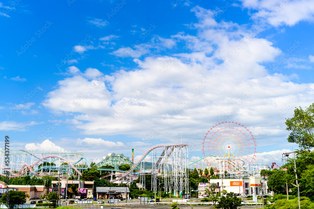 Foto de 遊園地・行楽地風景「ジェットコースター」三井グリーンランド Amusement park / resort scenery ...
