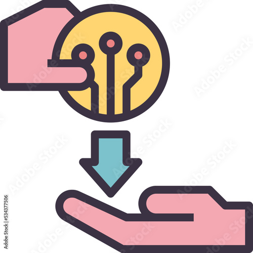 lending modern line style icon