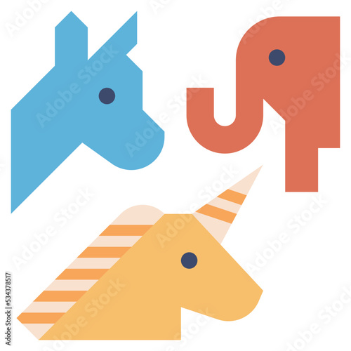 political modern line style icon