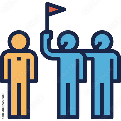 majority modern line style icon