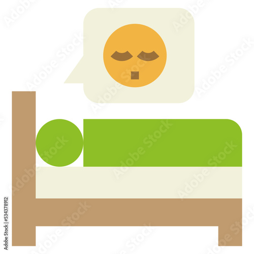 sleeping modern line style icon