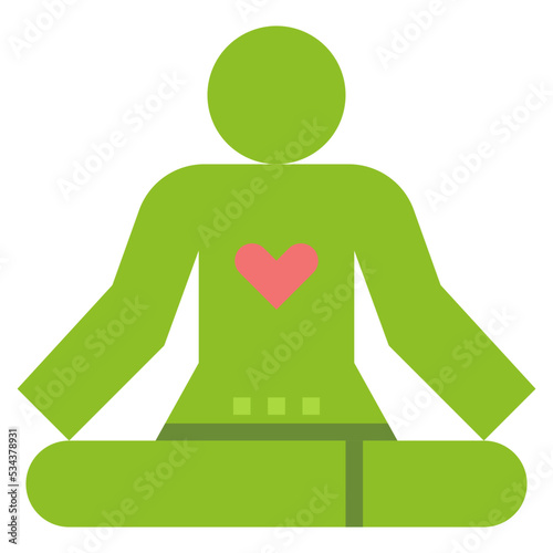 meditate modern line style icon
