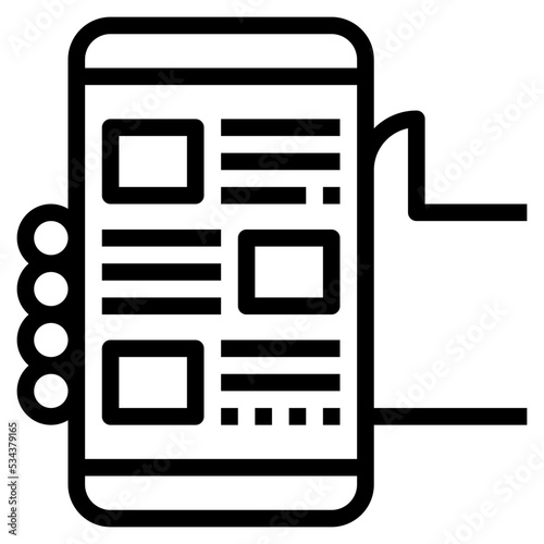 mobile modern line style icon