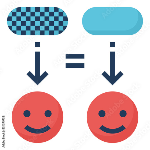 placebo modern line style icon