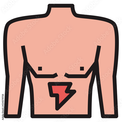 stomach modern line style icon