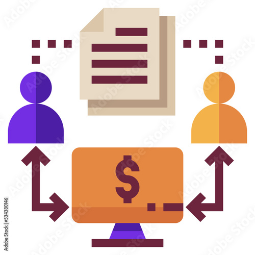 p2p modern line style icon