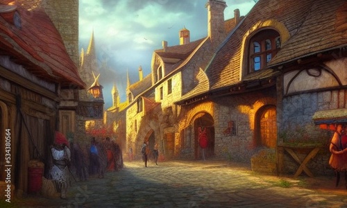 illustration of old town by gadmenius © Gio