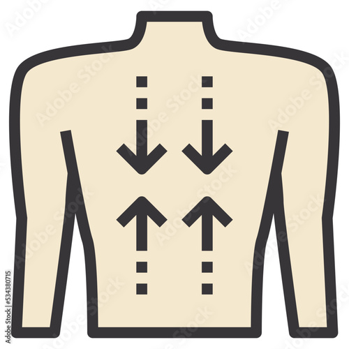 muscle modern line style icon