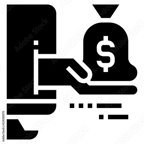 receive modern line style icon