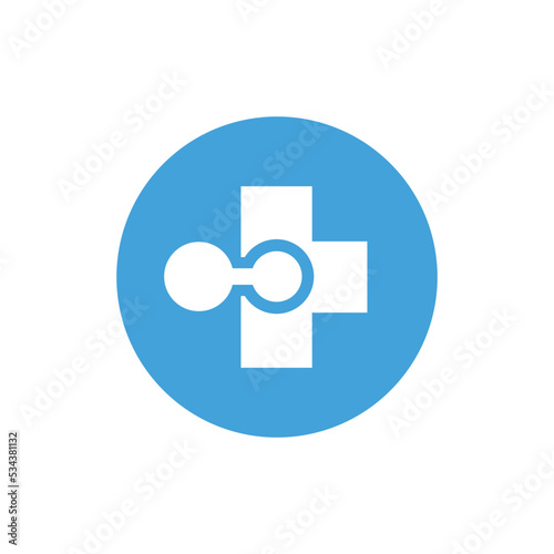 Health connection logo icon design, medical hub logo vector, health technology symbol