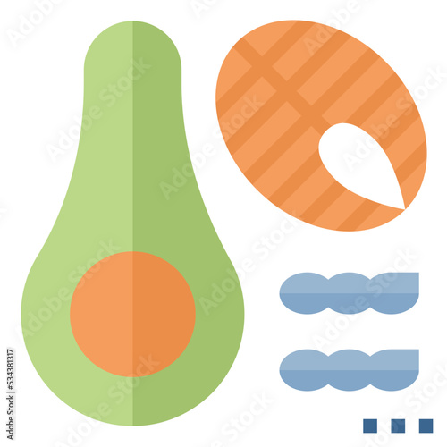 ketogenic modern line style icon