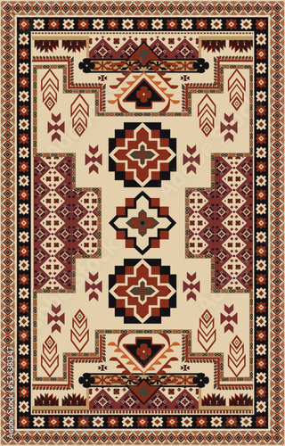 Persian carpet, tribal vector texture. Ethnic. Aztec geometric patterns. Wallpaper. Print.