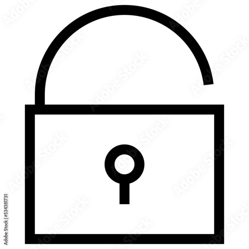 unlock modern line style icon