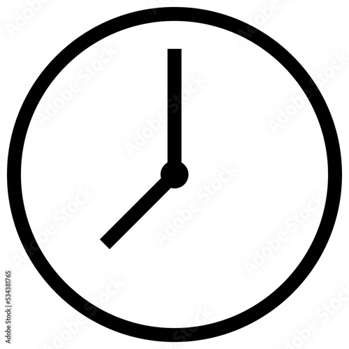 time modern line style icon