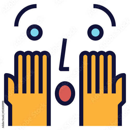 surprised modern line style icon