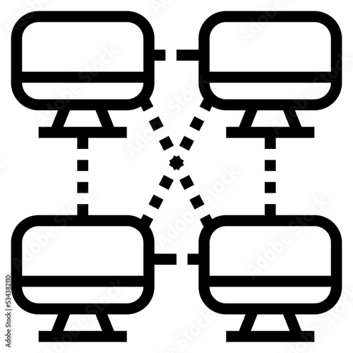 peer modern line style icon