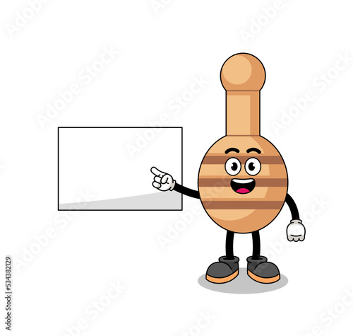 honey dipper illustration doing a presentation