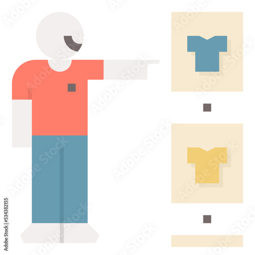 virtual modern line style icon