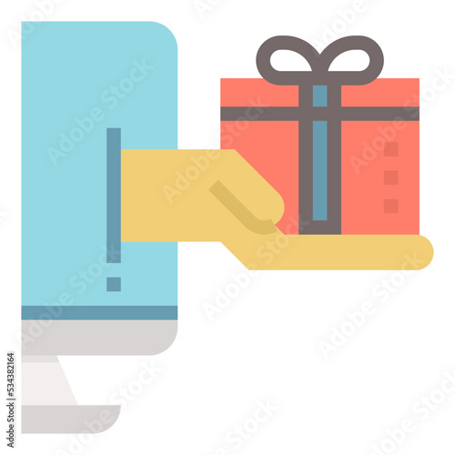 send modern line style icon