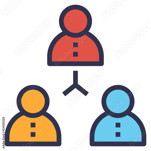 team modern line style icon