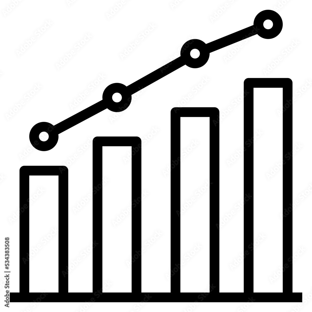 statistic modern line style icon statistic modern line style icon