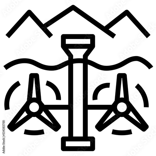 tidal modern line style icon