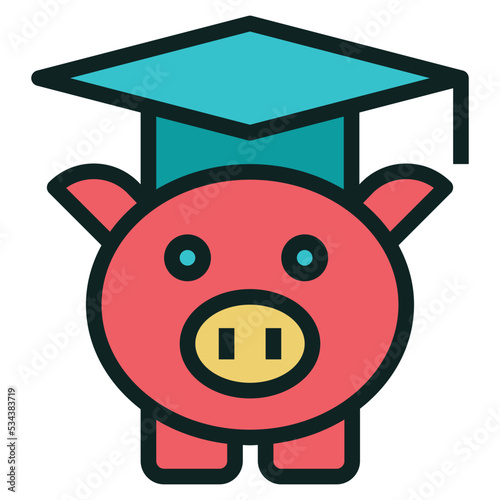 tuition modern line style icon