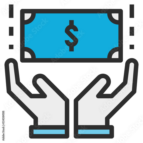 wealth modern line style icon