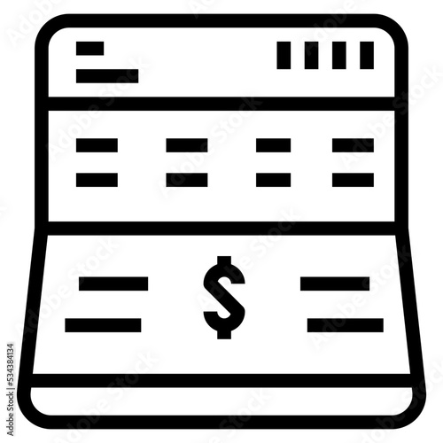 passbook modern line style icon