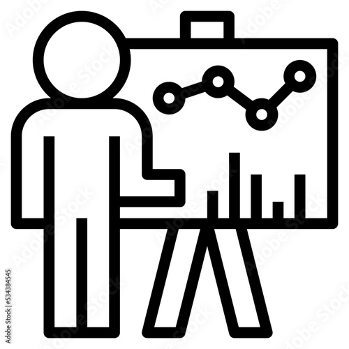 presentation modern line style icon