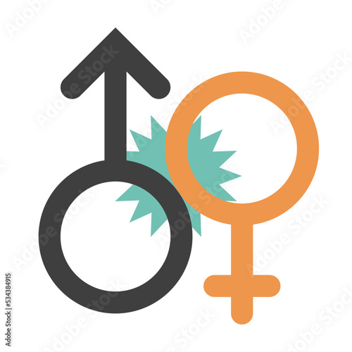 sexual modern line style icon