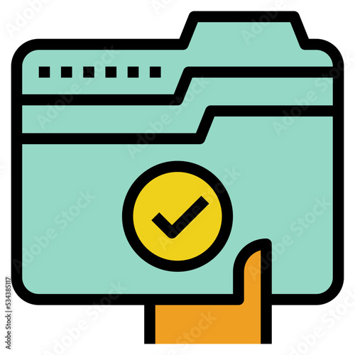 submit modern line style icon