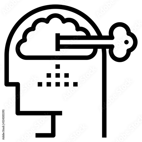 unlock modern line style icon