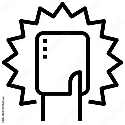 red modern line style icon
