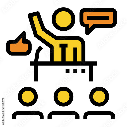 seminar modern line style icon