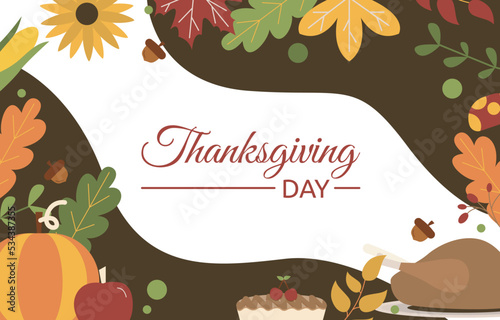 Happy Thanksgiving Day Food Background Thanks Giving