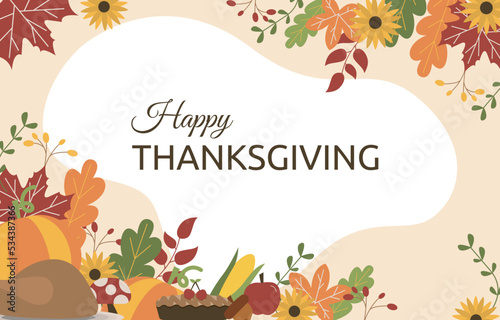Happy Thanksgiving Day Food Background Thanks Giving