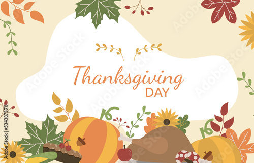 Happy Thanksgiving Day Food Background Thanks Giving