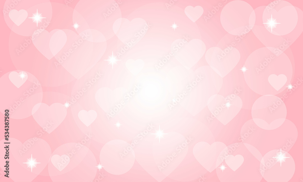 Dreamy Affection: Romantic Pink Blurred Valentine's Day Background